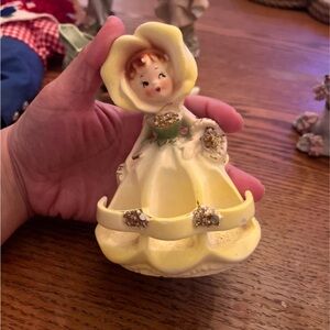 Charming Yellow Bonnet Figurine